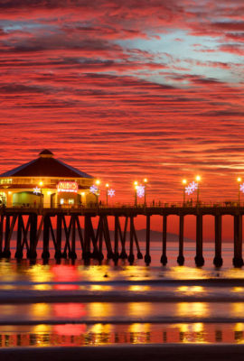orange county sunset beach pier fun
